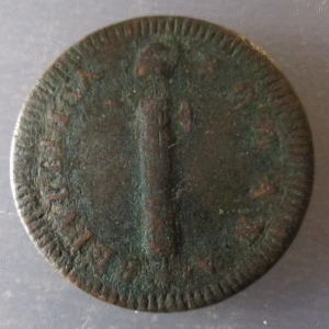 ESTADOS PAPALES PONTIFICIO VATICANO I REPUBLICA ROMANA (1798-99) 2 BAIOCCHI