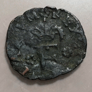 IMPERIO ESPAÑOL MILAN FELIPE II TRILLINA S/F FLORES DE 5 HOJAS AL LADO DE LA F