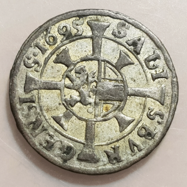 AUSTRIA SALZBURG SALZBURGO 1 KREUZER 1695 EBC BONITA - Imagen 2