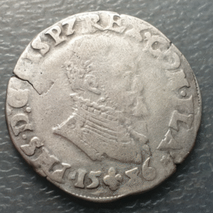 IMPERIO ESPAÑOL PAISES BAJOS BRUJAS FELIPE II 1/5 FILIPSDAALDER 1586 MBC- ESCASA