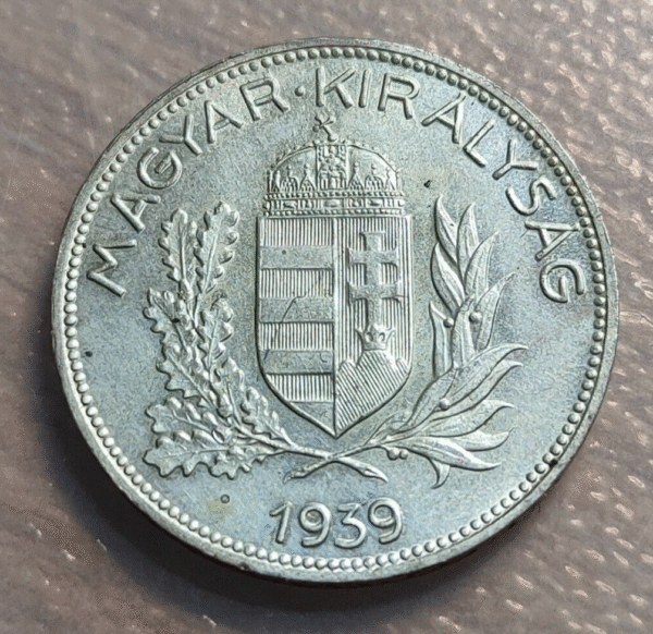 HUNGRIA HUNGARY 1 PENGO 1939 BP EBC+