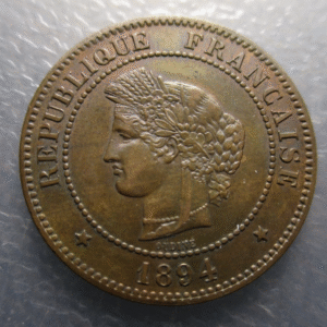 FRANCIA FRANCE 5 CENTIMES 1894 A EBC+/SC- BRILLO ORIGINAL