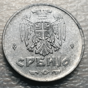 SERBIA 2 DINARA 1942 EBC+/SC- ZINC
