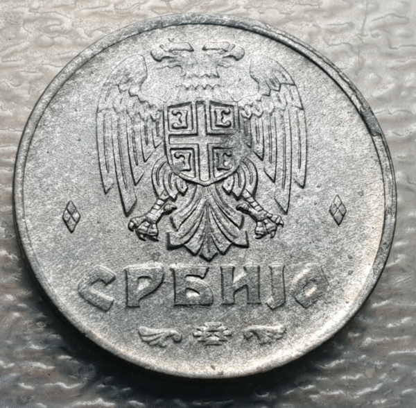 SERBIA 2 DINARA 1942 EBC+/SC- ZINC