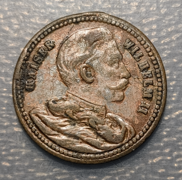 ALEMANIA PRUSSIA PRUSIA MEDALLA FREDERICH III - WILHELM II KAISER 20mm NO ANILLA