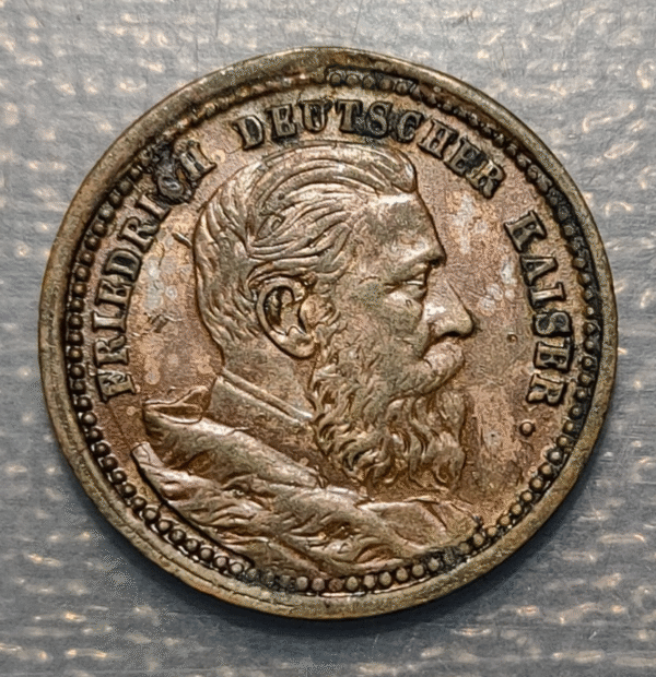 ALEMANIA PRUSSIA PRUSIA MEDALLA FREDERICH III - WILHELM II KAISER 20mm NO ANILLA - Imagen 2