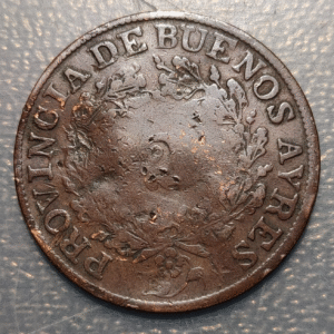 ARGENTINA BUENOS AIRES 2 REALES 1853