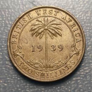 BRITISH WEST AFRICA GEORGE VI 2 SHILLINGS 1939 MBC