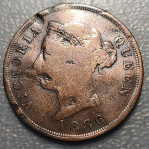 CHIPRE CYPRUS VICTORIA 1 PIASTRE 1886 SCARCE ESCASA