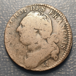 FRANCIA FRANCE LOUIS XVI 12 DENIERS 1791 A L'AN 3