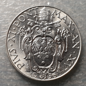 VATICANO PIO XI 5 LIRE 5 LIRAS 1936 SC UNC
