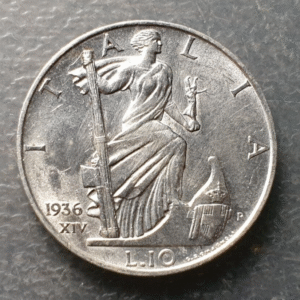 ITALIA REINO VITTORIO EMANUELE III 10 LIRE 10 LIRAS 1936 EBC-