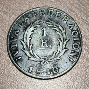 ARGENTINA BUENOS AIRES 1 REAL 1840 KM 7 MBC