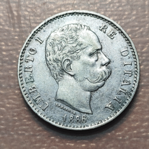 ITALIA REINO HUMBERTO I UMBERTO I 1 LIRA 1886 MBC+
