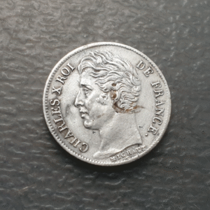 FRANCIA FRANCE CHARLES X CARLOS X 1/2 FRANC 1829 B ROUEN MBC+/EBC ESCASA SCARCE