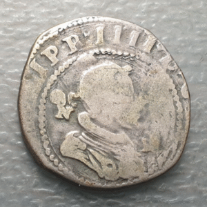 IMPERIO ESPAÑOL NAPOLES FELIPE IV 15 GRANA (1647) FECHA NO VISIBLE PERO UNICA