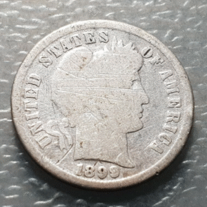 ESTADOS UNIDOS EEUU UNITED STATES USA BARBER DIME 10 CENTS 1899
