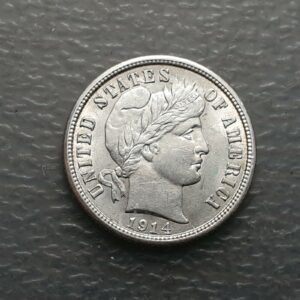 USA UNITED STATES BARBER DIME 1914 HIGH GRADE