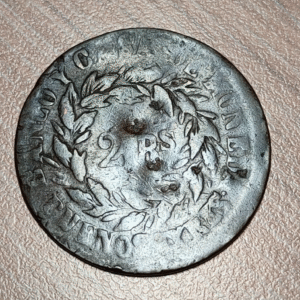 ARGENTINA BUENOS AIRES 2 REALES 1860 KM 11 BC+