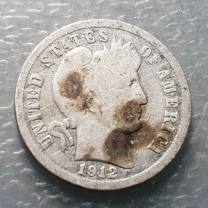 ESTADOS UNIDOS EEUU UNITED STATES USA BARBER DIME 10 CENTS 1912