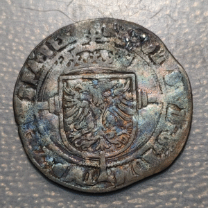 IMPERIO ESPAÑOL PAISES BAJOS 1/2 ZILVEREN REAAL CECA NO VISIBLE S/F