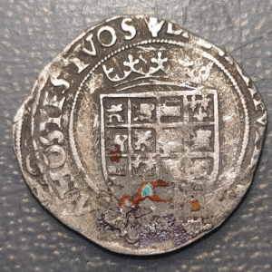 IMPERIO ESPAÑOL PAISES BAJOS AMBERES CARLOS V CARLOS I ESPAÑA 1/2 ZILVEREN REAAL