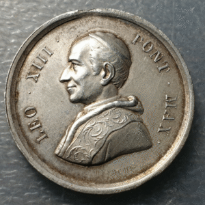 MEDALLA RELIGIOSA (1893) PAPA LEON XIII 50 AÑOS DE EPISCOPADO - FALTA ANILLA