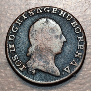 ERROR ACUÑACION AUSTRIA JOSEPH II 1/4 KREUZER 1789 E? ERROR ACUÑACION