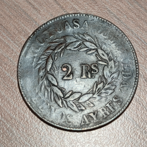 ARGENTINA BUENOS AIRES 2 REALES 1860 KM 11 MBC