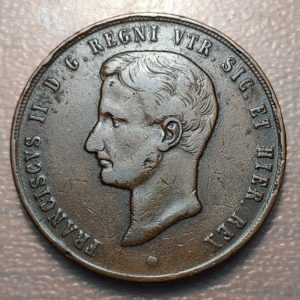 ITALIA NAPOLES NAPOLI DOS SICILIAS FRANCESCO II 10 TORNESI 1859