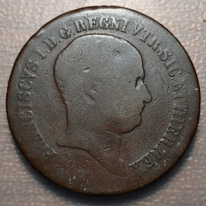 ITALIA NAPOLES NAPOLI DOS SICILIAS FRANCESCO I 10 TORNESI 1825