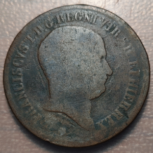 ITALIA NAPOLES NAPOLI DOS SICILIAS FRANCESCO I 10 TORNESI 1825