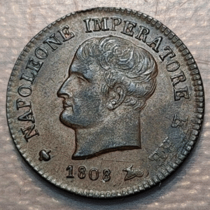 ITALIA REINO DE NAPOLEON BONAPARTE 1 CENTESIMO 1808 M MILAN SC-
