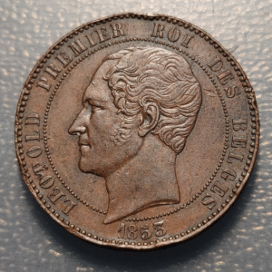 BELGICA BELGIUM LEOPOLD I 10 CENTIMES 1853 MBC