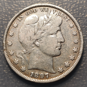 USA EEUU UNITED STATES ESTADOS UNIDOS BARBER 1/2 DOLLAR 1897 MBC