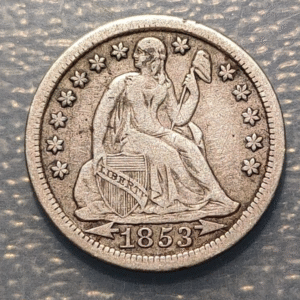 USA EEUU UNITED STATES ESTADOS UNIDOS ONE DIME 1853 FLECHAS ARROWS MBC