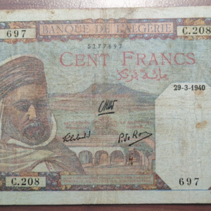 ARGELIA ALGERIA 100 FRANCS 29/03/1940 P-85 MBC-/MBC