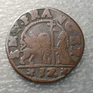 ITALIA VENEZIA VENECIA FRANCESCO ERIZZO SOLDO DE 12 BAGATTINI S/F BC+