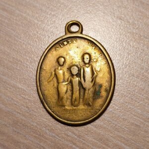 MEDALLA RELIGIOSA SAGRADA FAMILIA / SANTISIMA TRINIDAD 32x23 4,75g