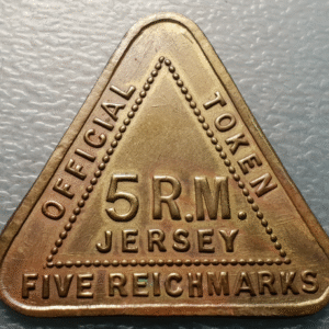 JERSEY ALEMANIA SEGUNDA GUERRA MUNDIAL WWII OCUP ALEMANA 5 REICHMARK FICHA TOKEN