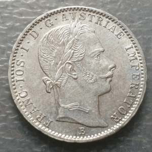 AUSTRIA HUNGRIA HUNGARY FRANZ JOSEPH I 1/4 FLORIN 1/4 GULDEN 1859 B KREMNITZ SC-