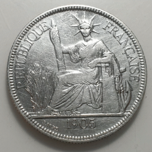 FRENCH INDOCHINA INDOCHINE 1 PIASTRE 1905