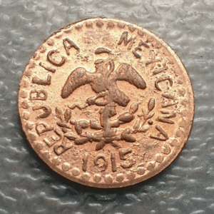 MEXICO PUEBLA 2 CENTAVOS 1915 POSIBLE REACUÑACION RESTRIKE? MBC+ BRILLO ORIG.