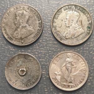ASIA LOTE 4 MONEDAS PLATA