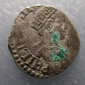 IMPERIO ESPAÑOL NAPOLES FELIPE III 1/2 CARLINO TOISON DE ORO A LA DERECHA