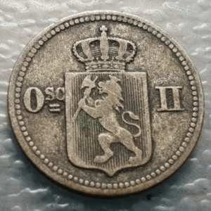 NORUEGA NORWAY OSCAR II 10 ORE 1874 KM 345 MBC