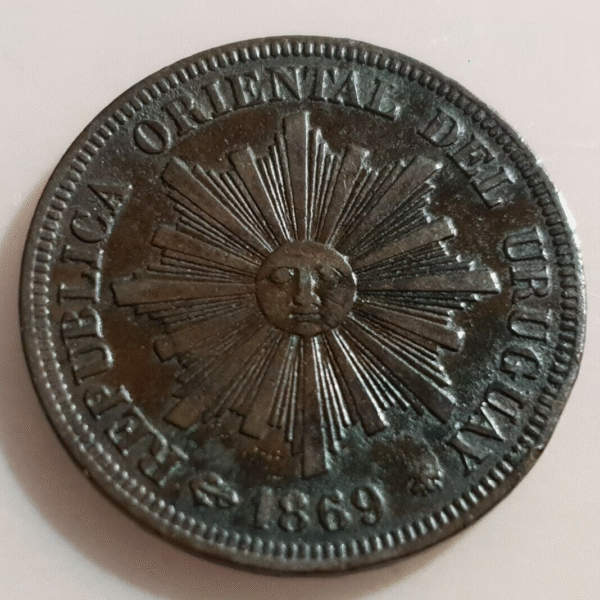 URUGUAY 1 CENTESIMO 1869 A MBC-