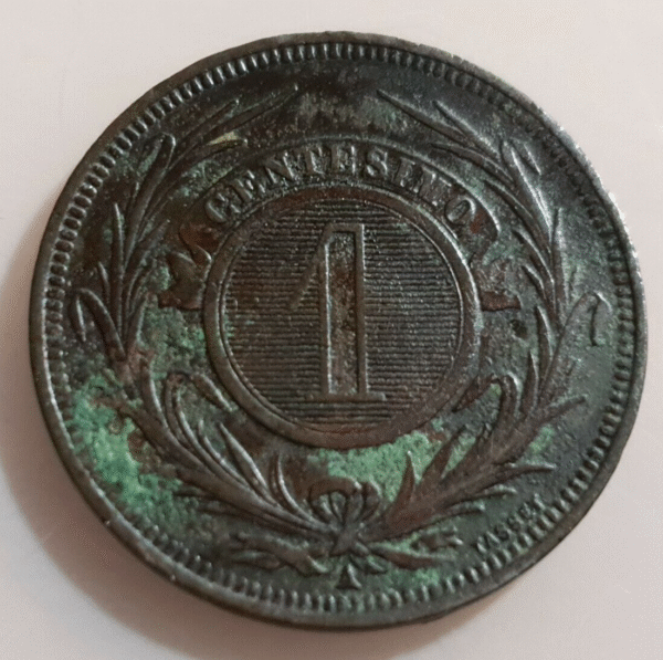 URUGUAY 1 CENTESIMO 1869 A MBC- - Imagen 2