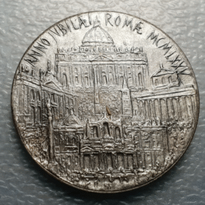 MEDALLA RELIGIOSA VATICANO PAPA PABLO VI AÑO SANTO 1975 MONUMENTOS ROMA 34 mm
