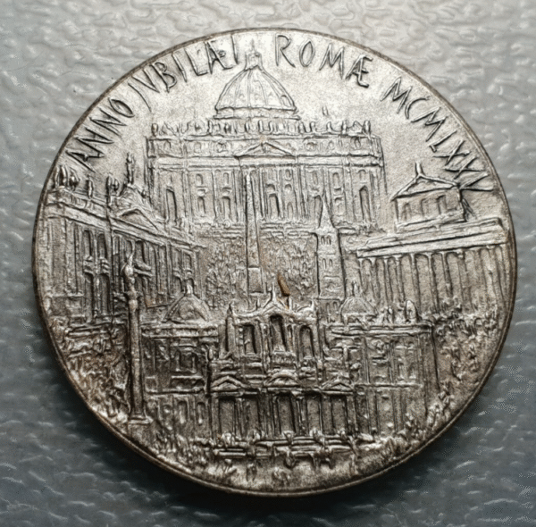 MEDALLA RELIGIOSA VATICANO PAPA PABLO VI AÑO SANTO 1975 MONUMENTOS ROMA 34 mm